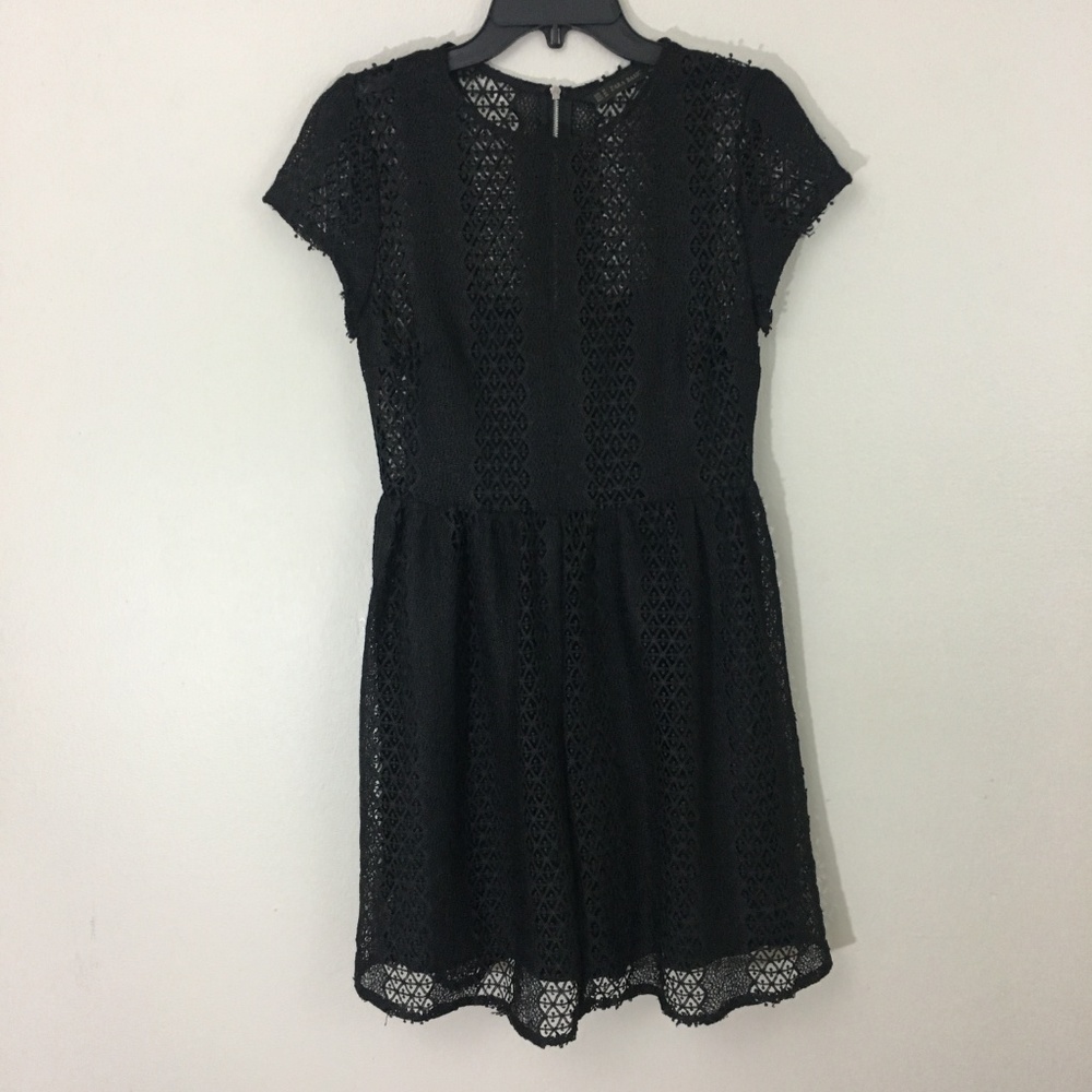 Zara Black Lace Mini Dress Romantic Gothic Cocktail